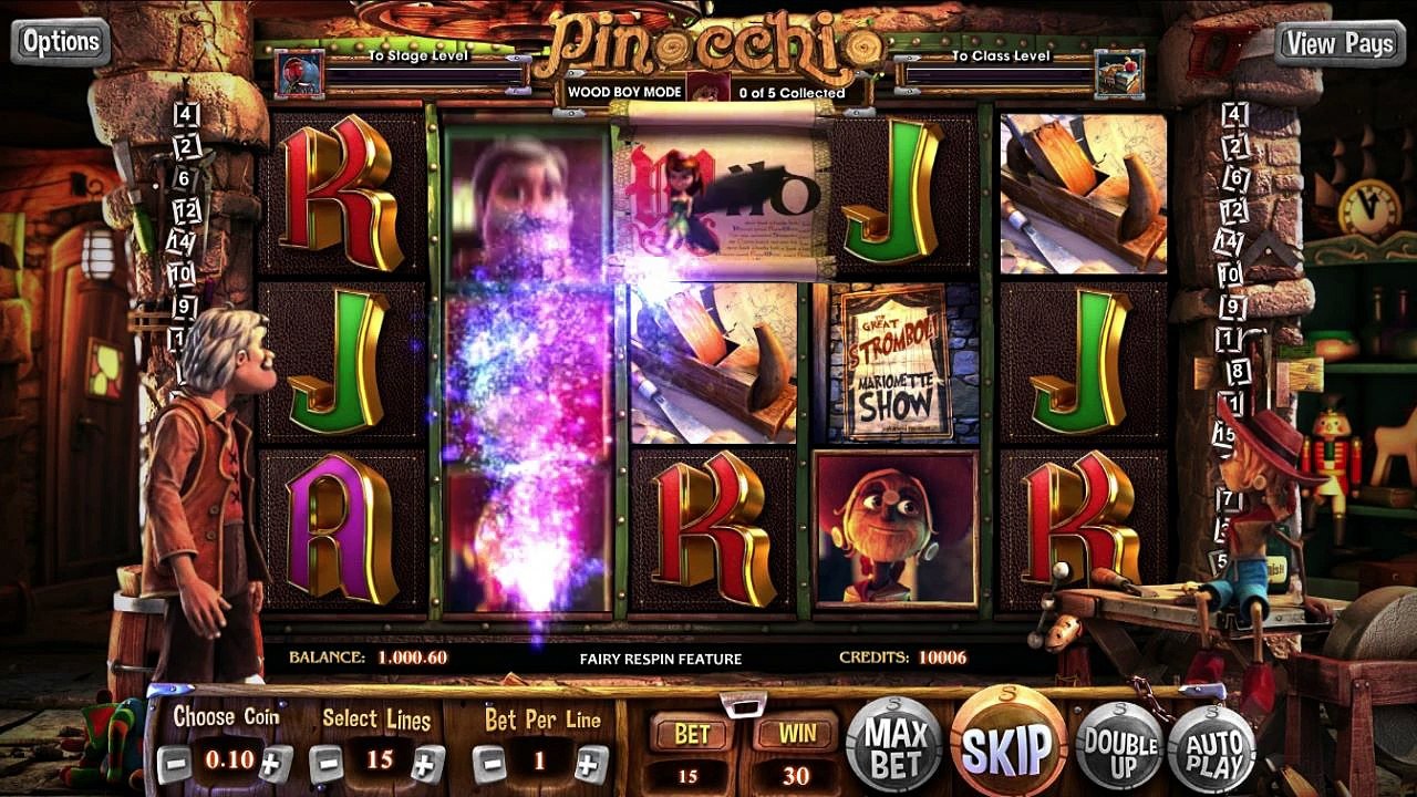 CasinoBedava'dan Pinocchio slot oyunu tanıtımı
