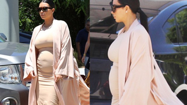 PREGNANT Kim Kardashian Shows Off Baby Bump