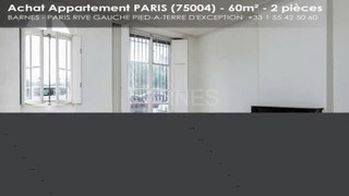 Vente - appartement - PARIS (75004) - 2 pièces - 60m²