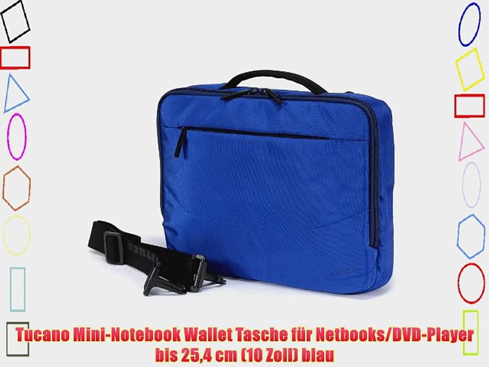 Tucano Mini-Notebook Wallet Tasche f?r Netbooks/DVD-Player bis 254 cm (10 Zoll) blau