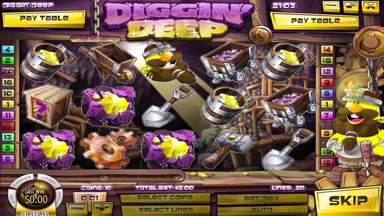 CasinoBedava'dan Diggin Deep slot oyunu tanıtımı