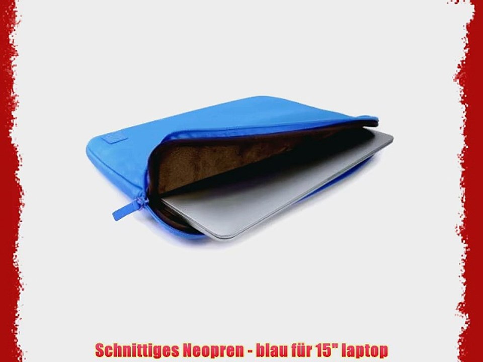 Tuff-Luv Cub Skinz Neopren-Schutzh?lle Tasche 15 Zoll Laptop/Tablets/Ultrabooks Farbe Blau