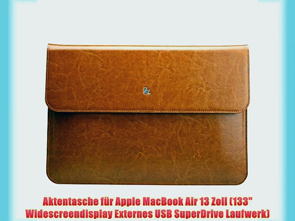 Jisoncase? Echtes Leder Aktentasche f?r 13 Macbook Air Filz Sleeve Case Tasche Laptop H?lle