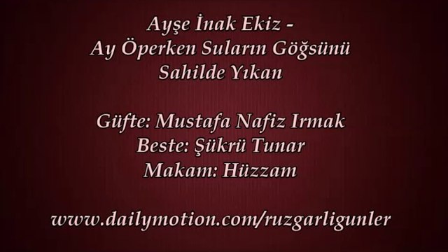 Ayşe İnak Ekiz-Ay Öperken Suların Göğsünü Sahilde Yıkan