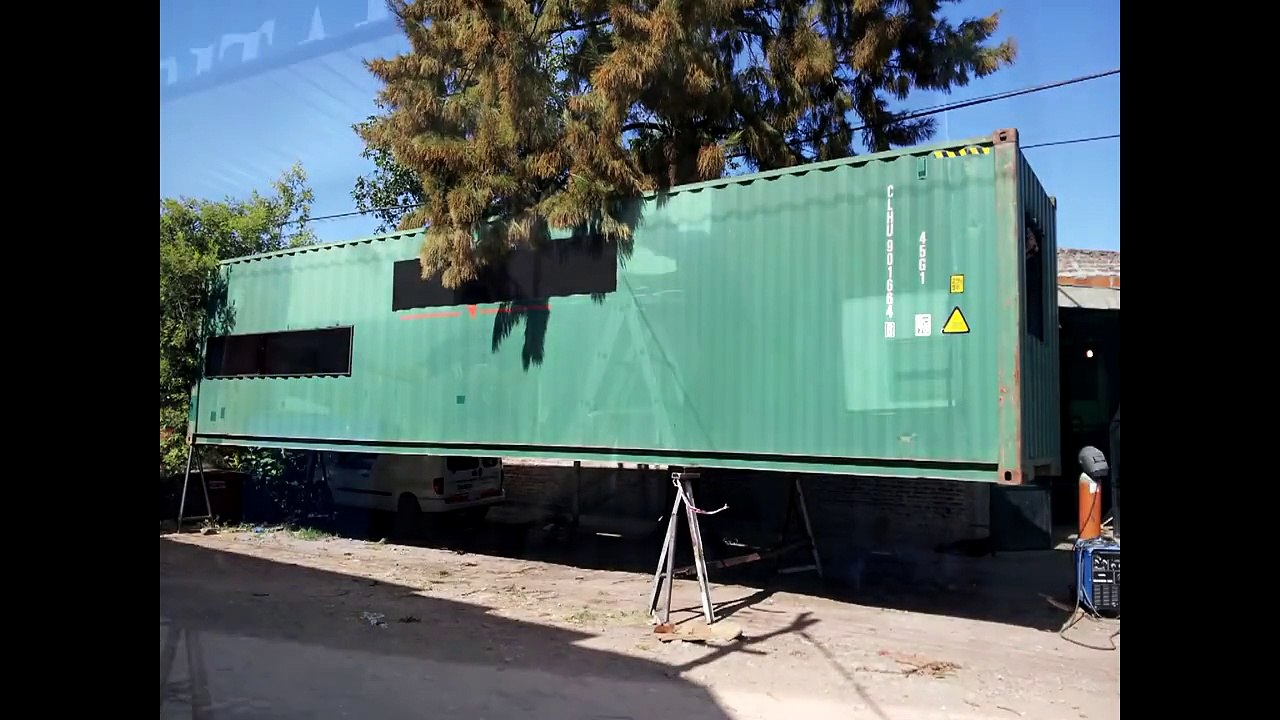 casa container turquesa