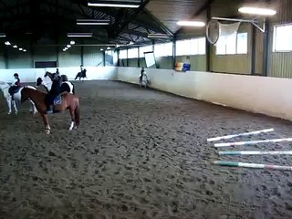 Horrible horse fall ramla av en häst