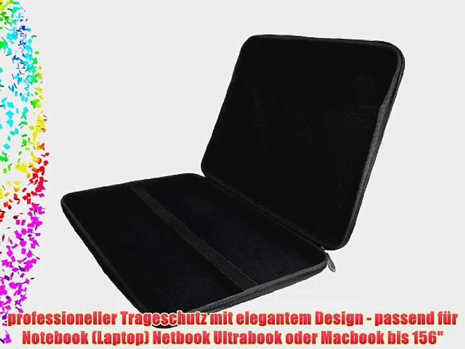 Luxburg? Design Hardcase Laptoptasche Notebooktasche f?r 156 Zoll Motiv: LX Muster schwarz