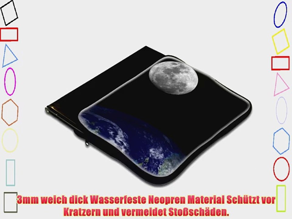 Weltraum 10046 Mond Wasserfest Neopren Weich Zip Geh?use Computer Sleeve Laptop Tasche Schutzh?lle