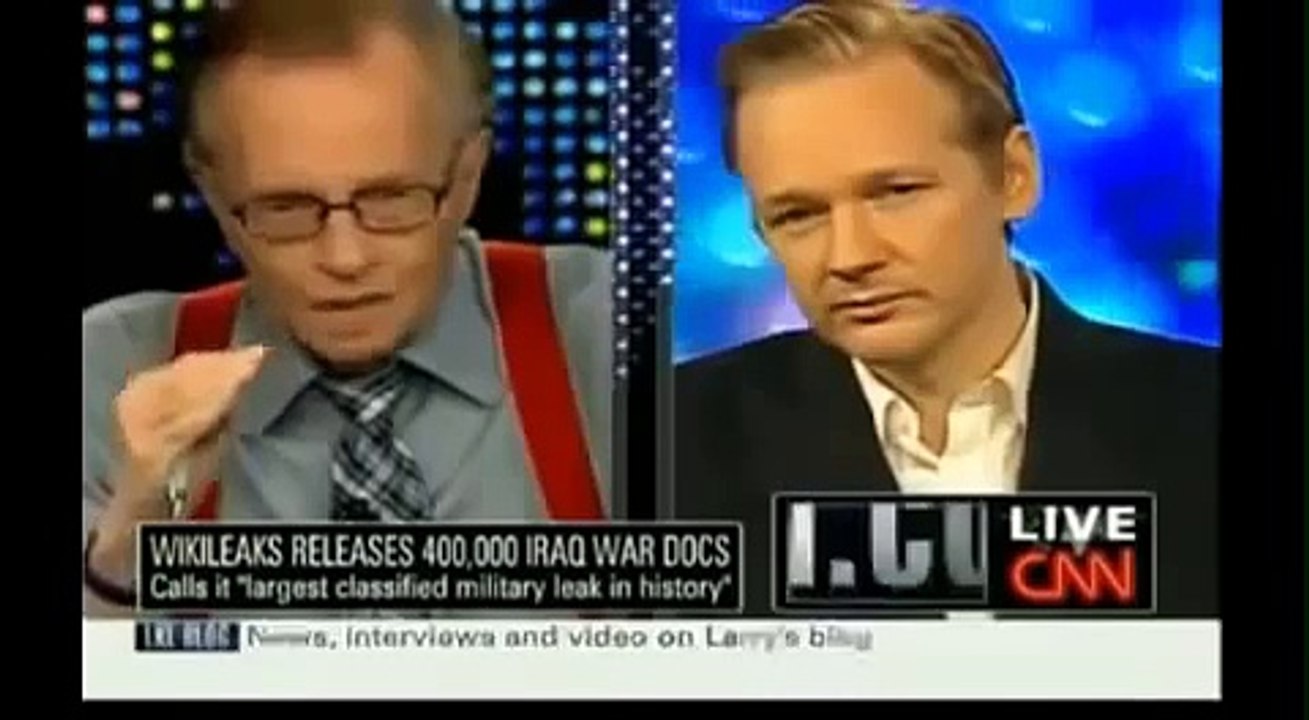 Larry King and Julian Assange