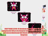 DIGITTRADE LS140-15 Notebook Sleeve 396cm 154 Zoll Laptoptasche Kitty to Go Neopren Schutzhuelle