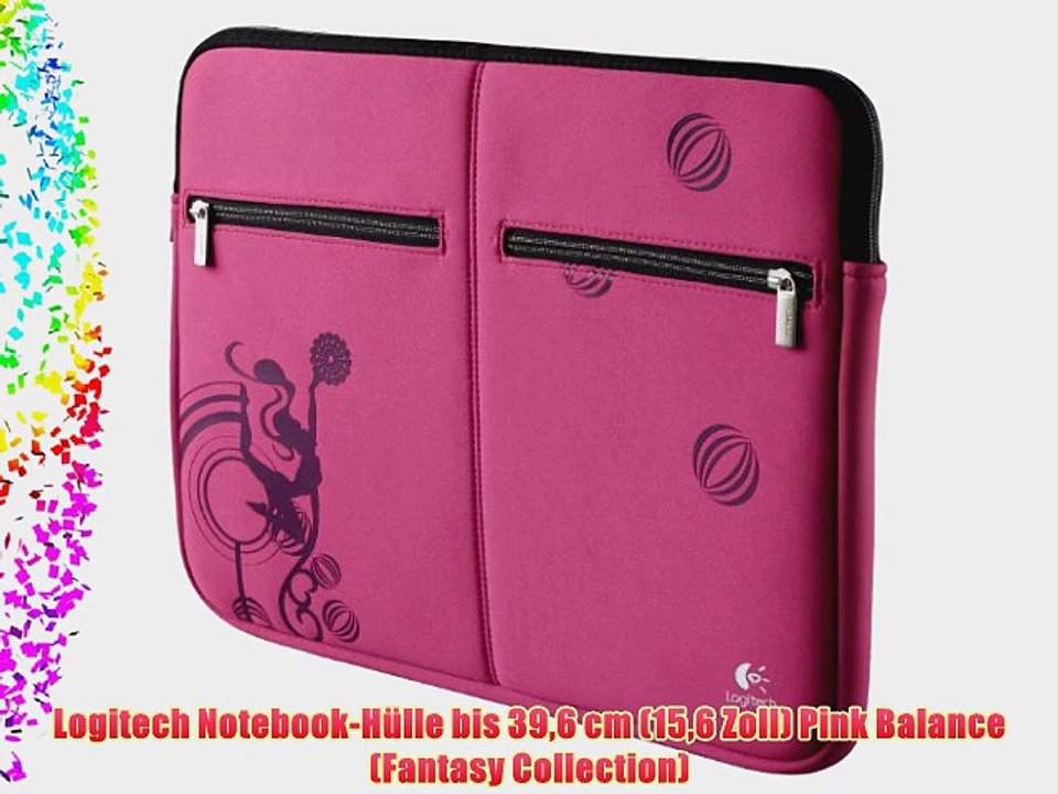 Logitech Notebook-H?lle bis 396 cm (156 Zoll) Pink Balance (Fantasy Collection)