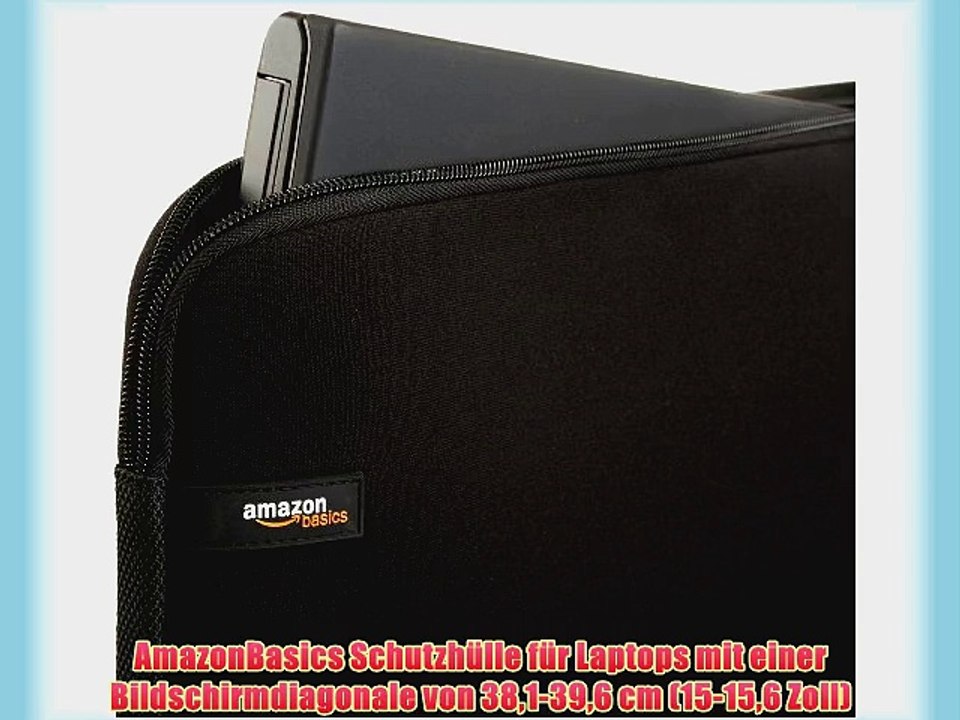 AmazonBasics Schutzh?lle f?r Laptops mit einer Bildschirmdiagonale von 381-396?cm (15-156?Zoll)