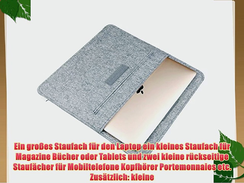 Inateck Neues MacBook 12 Zoll H?lle Tasche Case Sleeve f?r Apple New Macbook 2015 Verschluss