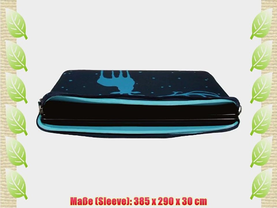 Digittrade LS115-15 CariBlue Designer Neopren Notebook Sleeve 391 - 396 cm (154 - 156 Zoll)
