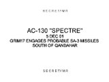 AC-130H Spectre Gunship engages probable SA-3 missiles