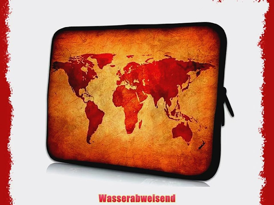 Pedea Design Schutzh?lle Notebook Tasche 156 Zoll (396cm) neopren brown global map
