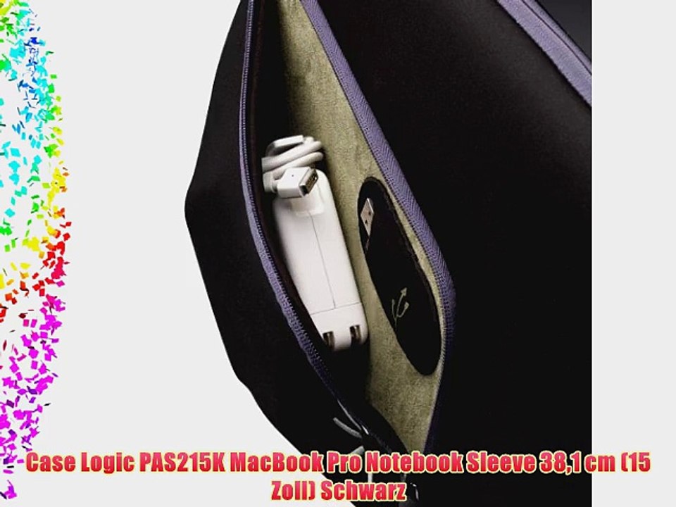 Case Logic PAS215K MacBook Pro Notebook Sleeve 381 cm (15 Zoll) Schwarz