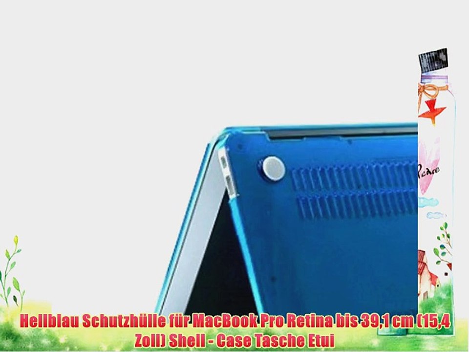 Hellblau Schutzh?lle f?r MacBook Pro Retina bis 391 cm (154 Zoll) Shell - Case Tasche Etui