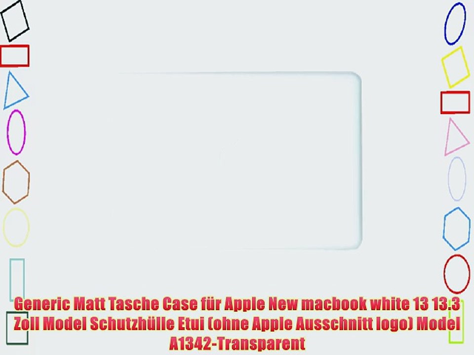 Generic Matt Tasche Case f?r Apple New macbook white 13 13.3 Zoll Model Schutzh?lle Etui (ohne