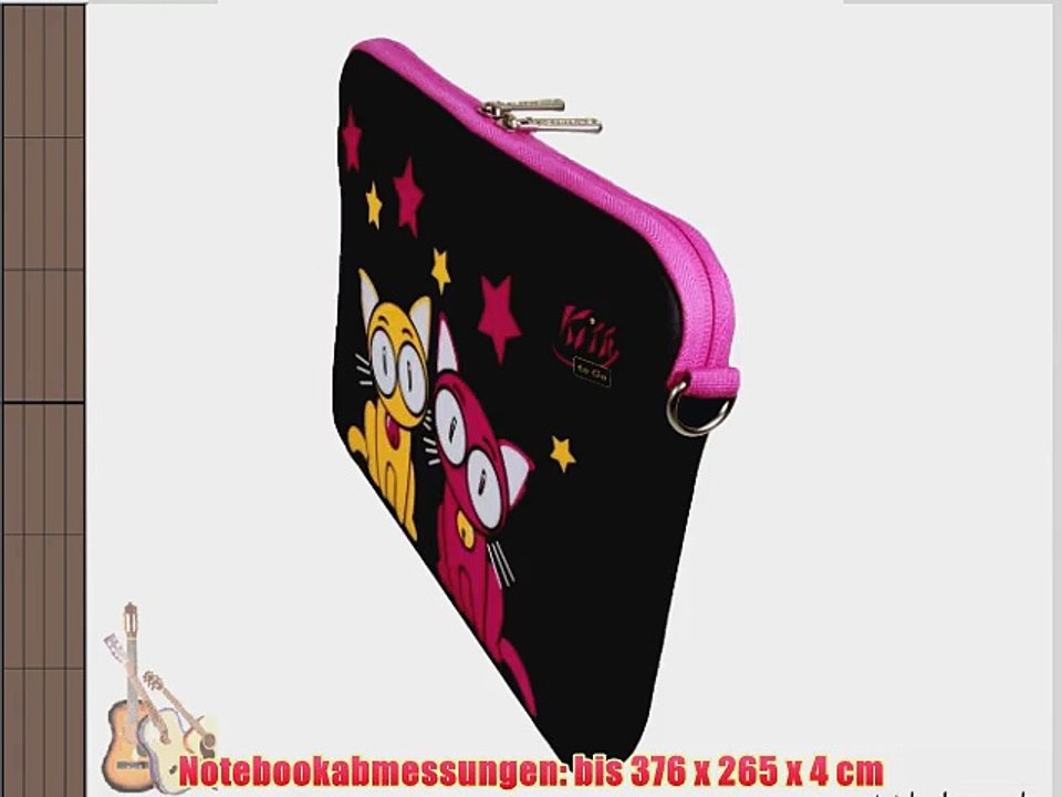 Kitty to Go LS144-15 Designer Neopren Notebook Sleeve 391 - 396 cm (154 - 156 Zoll)