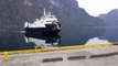Ship docking, Fjords, Norway