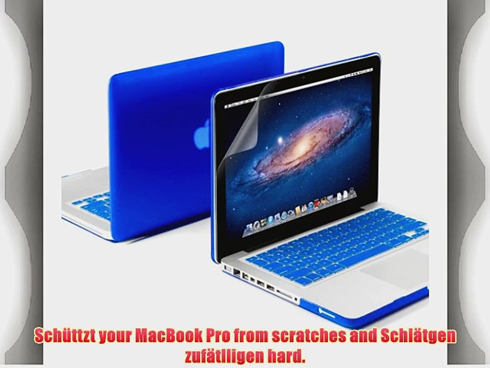 GMYLE Macbook Pro 13 h?lle 3 in 1 Blau gummierte Hartplastik-Slim-Tasche f?r Apple Macbook