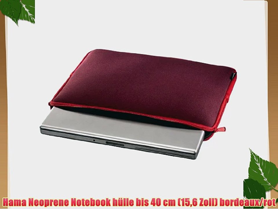 Hama Neoprene Notebook h?lle bis 40 cm (156 Zoll) bordeaux/rot
