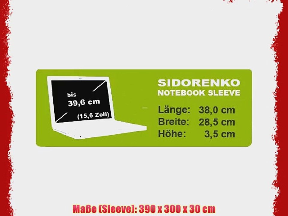 Sidorenko Designer Laptoptasche mit Zusatzfach f?r Maus und Ladeger?t an der Vorderseite der