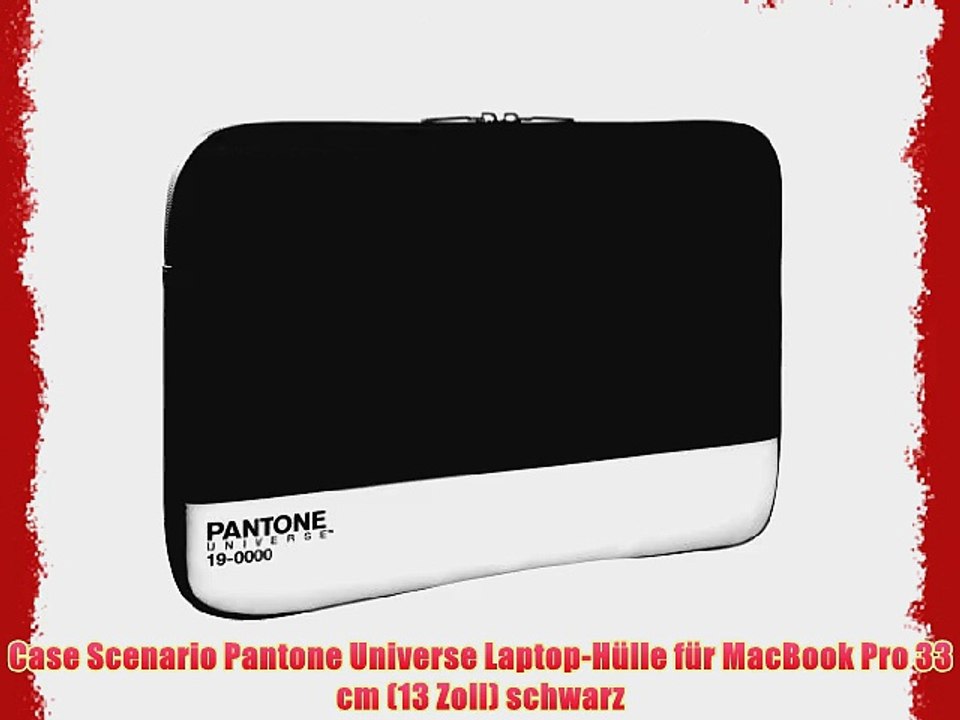 Case Scenario Pantone Universe Laptop-H?lle f?r MacBook Pro 33 cm (13 Zoll) schwarz