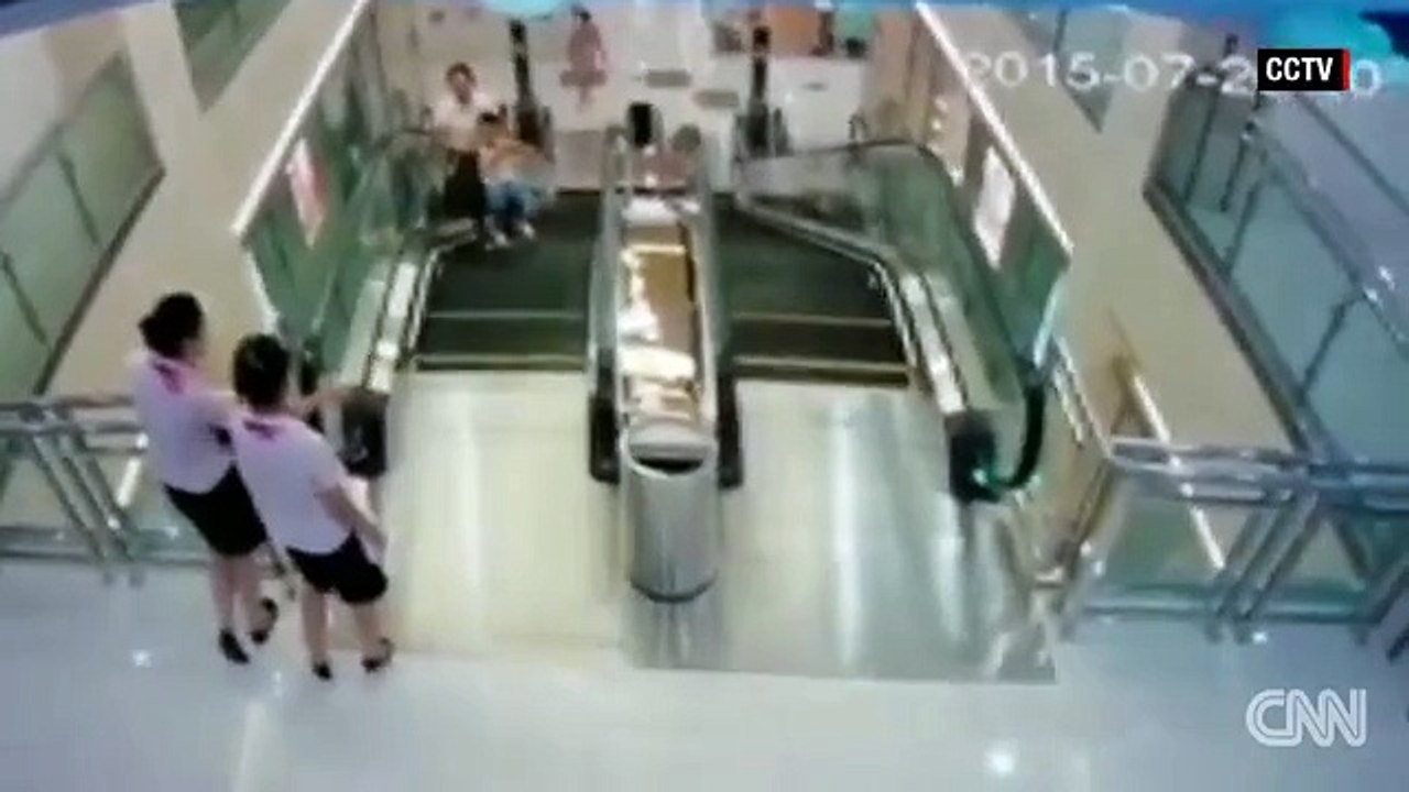 Mother killed in escalator incident