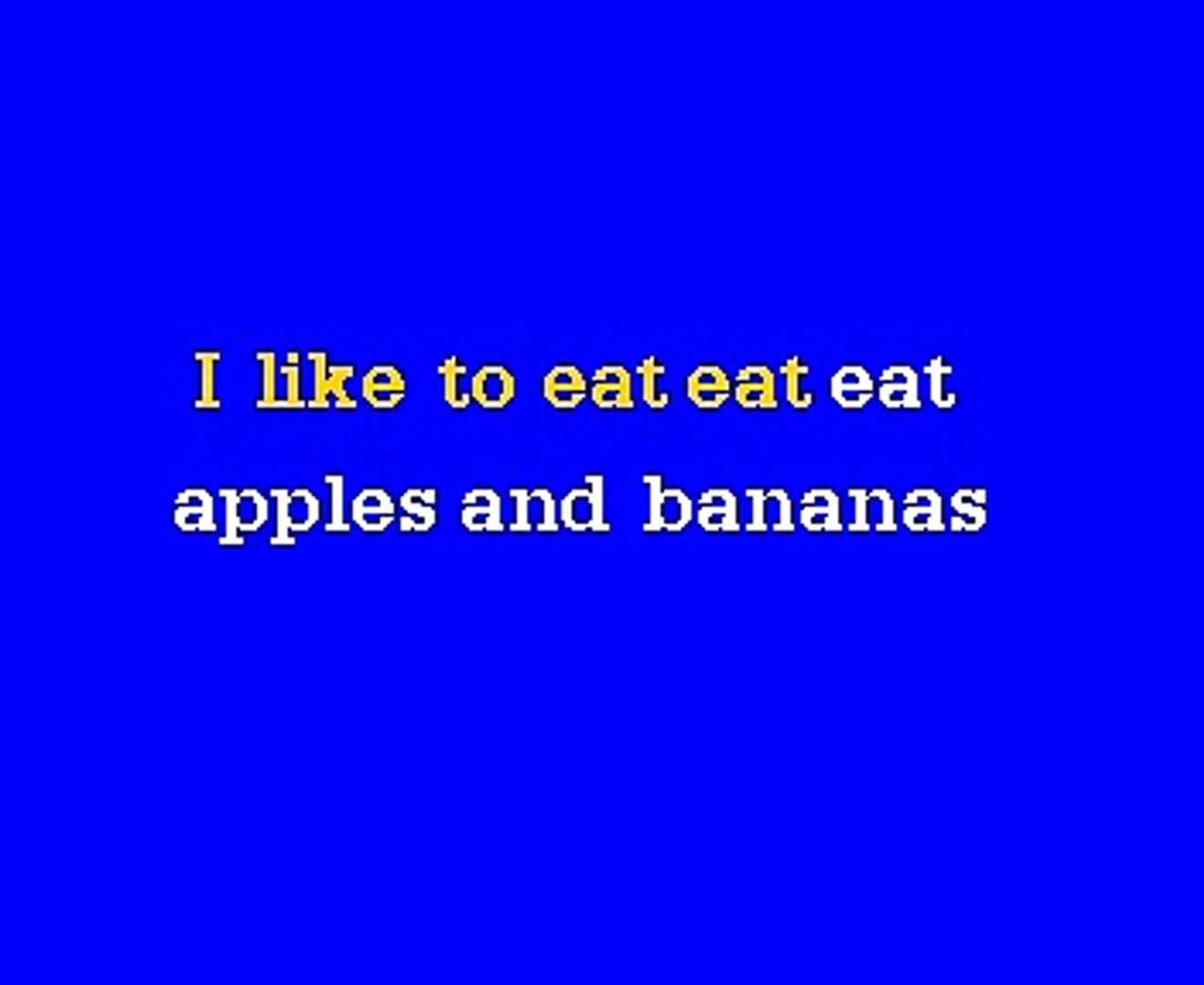 ⁣PR1192-17 - Children's Songs - Apples & Bananas.mpg Karaoke