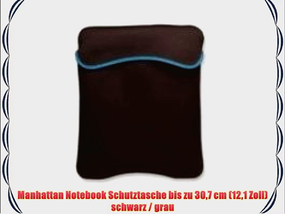 Manhattan Notebook Schutztasche bis zu 307 cm (121 Zoll) schwarz / grau