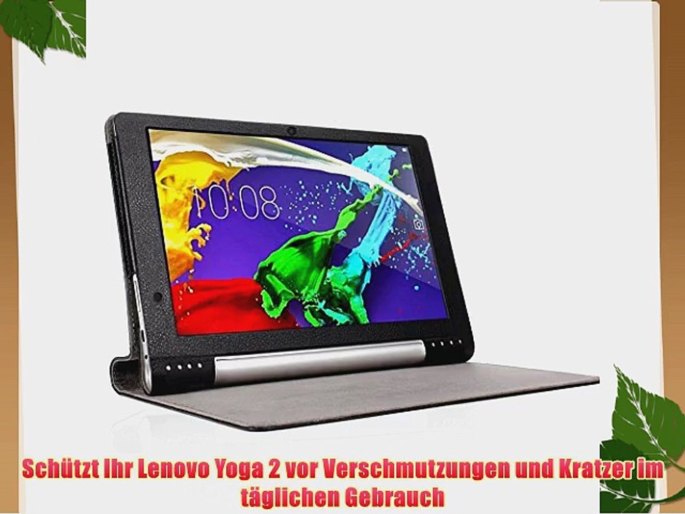 Navitech Schwarz ByCast Leder Case Cover H?lle f?r das Lenovo YOGA 2 Pro 13.3 Zoll