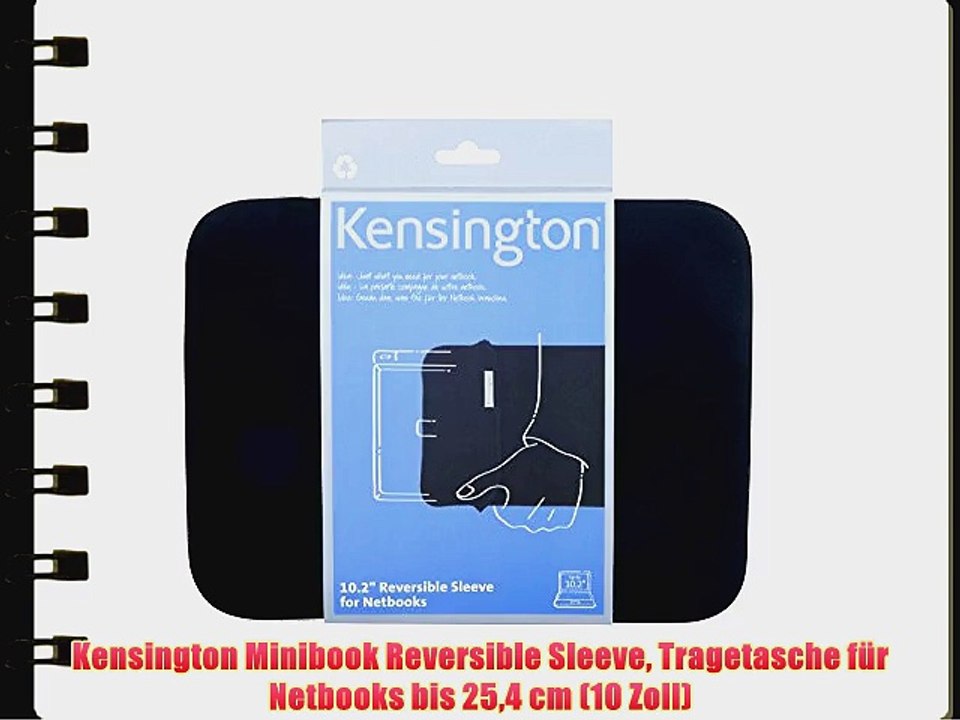 Kensington Minibook Reversible Sleeve Tragetasche f?r Netbooks bis 254 cm (10 Zoll)