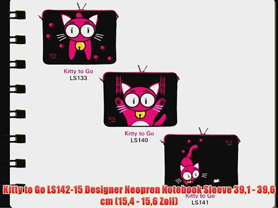 Kitty to Go LS142-15 Designer Neopren Notebook Sleeve 391 - 396 cm (154 - 156 Zoll)