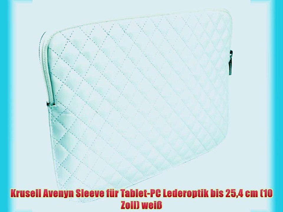 Krusell Avenyn Sleeve f?r Tablet-PC Lederoptik bis 254 cm (10 Zoll) wei?