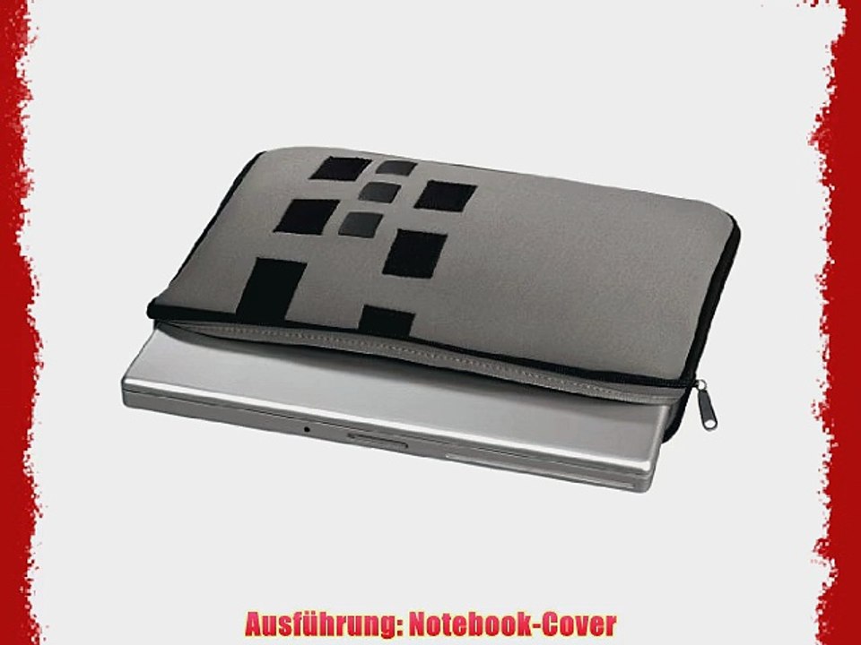 Hama Neopren Notebook-Cover Cuboid f?r MacBook bis 43 cm (17 Zoll) grau