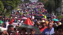 Around 30.000 teachers protest against educational reforms in Oaxaca, Mexico