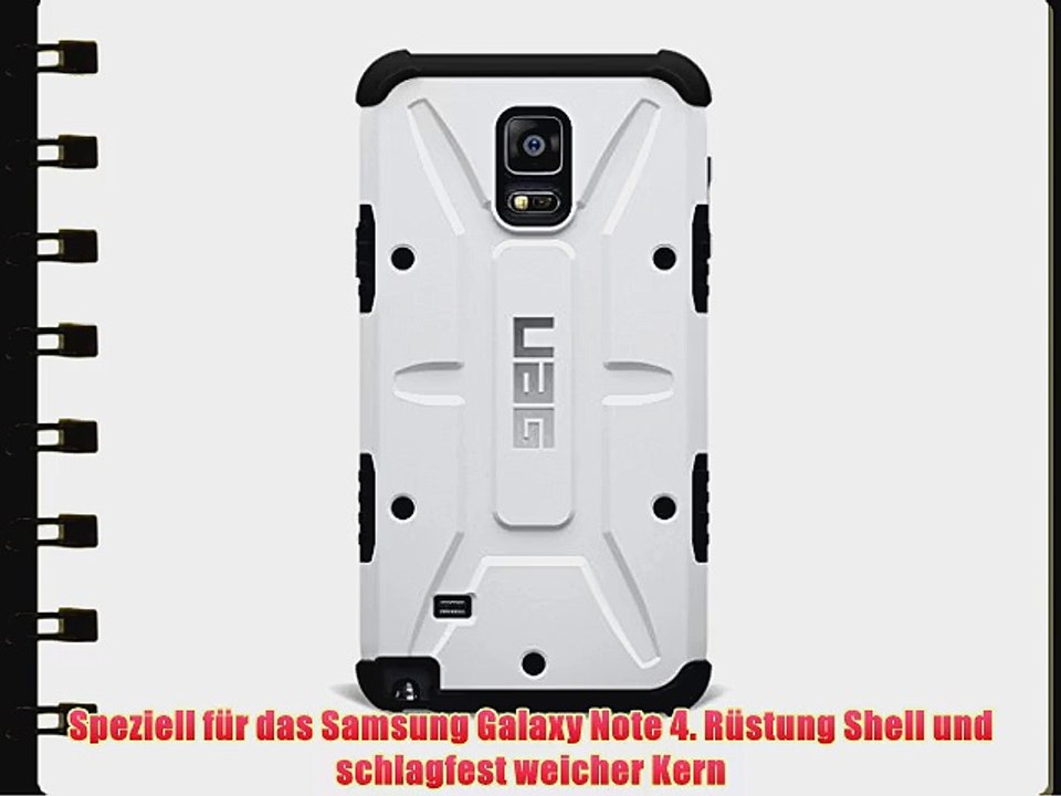 Urban Armor Gear UAG-GLXN4-WHT-VP H?lle f?r Samsung Galaxy Note 4 SM-N910F in wei?/schwarz