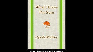 [Download PDF] What I Know For Sure