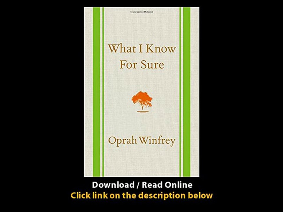 [Download PDF] What I Know For Sure
