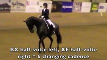 Dressage test with scores and comments