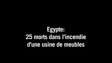 Egypte: 25 morts dans l'incendie d'une usine de meubles