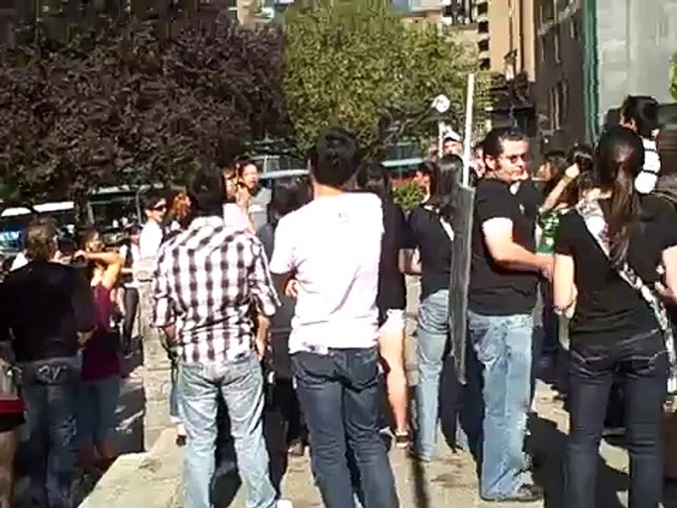 UBC students chant after freeze at Vancouver Art Gallery