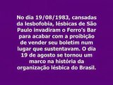 19 de Agosto Dia do Orgulho das Lésbicas no Brasil