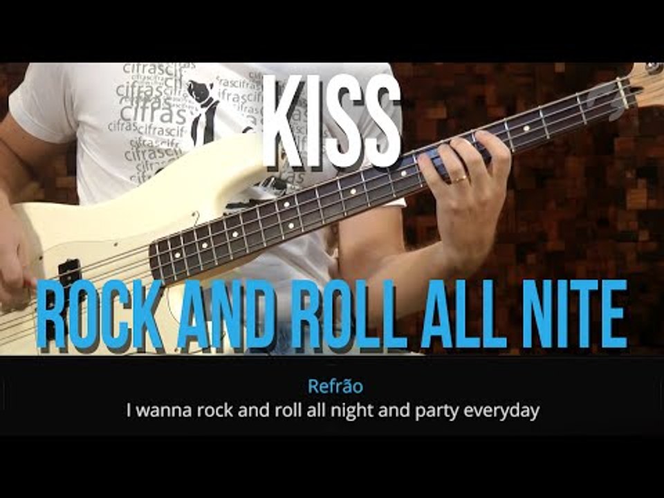 KISS - Rock and Roll All Nite (como tocar - aula de contra-baixo)
