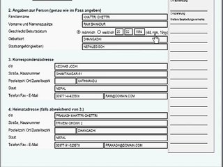 Filling up Application Form-1