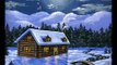 Como pintar casas, montanhas e neve usando acrílica sobre tela