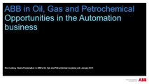 How ABB is involved in three major automation projects in the Oil and Gas industry