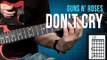 Guns N' Roses - Don't Cry - Aula de Guitarra (como tocar)